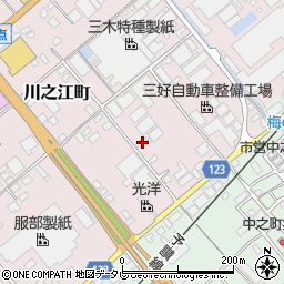 愛媛県四国中央市川之江町124周辺の地図