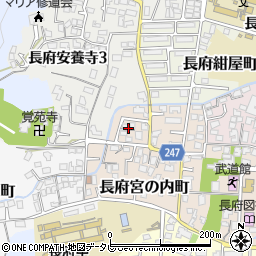 山口県下関市長府宮の内町6周辺の地図
