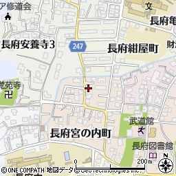 山口県下関市長府宮の内町7-25周辺の地図