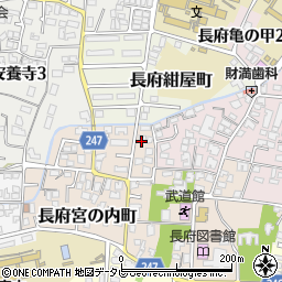 山口県下関市長府宮の内町8-21周辺の地図