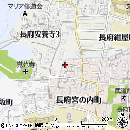 山口県下関市長府宮の内町6-15周辺の地図