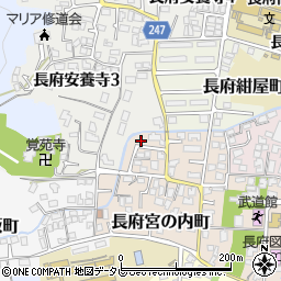 山口県下関市長府宮の内町6-3周辺の地図