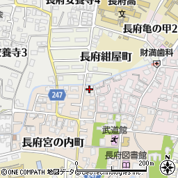 山口県下関市長府宮の内町8-22周辺の地図