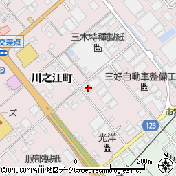 愛媛県四国中央市川之江町121周辺の地図