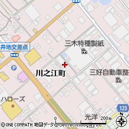 愛媛県四国中央市川之江町166周辺の地図