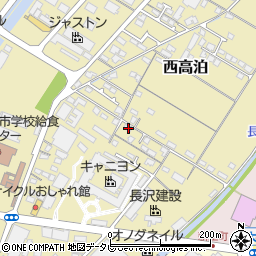 山口県山陽小野田市西高泊1331-2周辺の地図