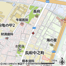 山口県下関市長府金屋町周辺の地図