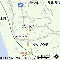 徳島県三好市池田町中西フルトノ801周辺の地図