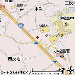 セブンイレブン小松島日開野町店周辺の地図