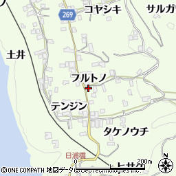 徳島県三好市池田町中西フルトノ799周辺の地図