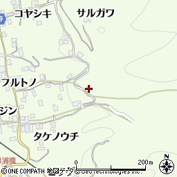 徳島県三好市池田町中西（サルガワ）周辺の地図
