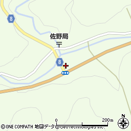 徳島県三好市池田町佐野（福田井）周辺の地図