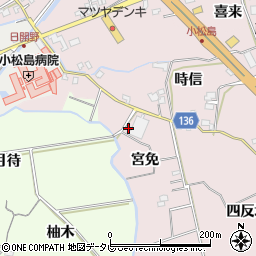 徳島県小松島市日開野町（宮免）周辺の地図