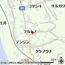 徳島県三好市池田町中西フルトノ974周辺の地図