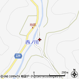 奈良県吉野郡下北山村上桑原488周辺の地図