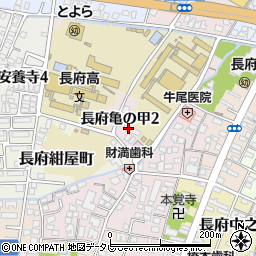 山口県下関市長府亀の甲周辺の地図