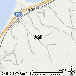 愛媛県松山市大浦周辺の地図
