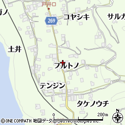 徳島県三好市池田町中西フルトノ975-20周辺の地図