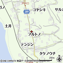 徳島県三好市池田町中西フルトノ975-9周辺の地図