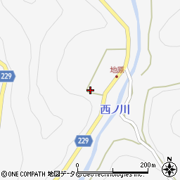 奈良県吉野郡下北山村上桑原284周辺の地図