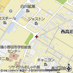 山口県山陽小野田市西高泊1240周辺の地図