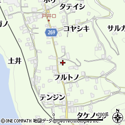 徳島県三好市池田町中西コヤシキ976-1周辺の地図