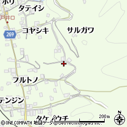 徳島県三好市池田町中西コヤシキ926周辺の地図