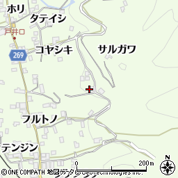 徳島県三好市池田町中西コヤシキ947周辺の地図