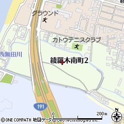 山口県下関市綾羅木南町周辺の地図
