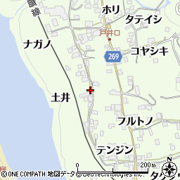 徳島県三好市池田町中西コヤシキ376周辺の地図