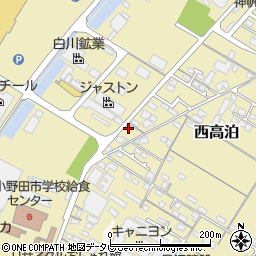 山口県山陽小野田市西高泊1232周辺の地図