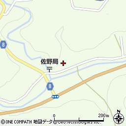 徳島県三好市池田町佐野牛頭周辺の地図