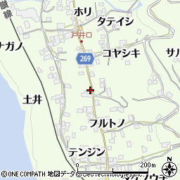 徳島県三好市池田町中西コヤシキ198周辺の地図