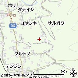 徳島県三好市池田町中西コヤシキ949周辺の地図