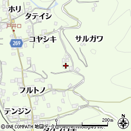 徳島県三好市池田町中西コヤシキ948周辺の地図