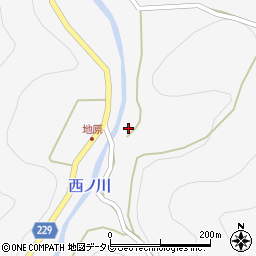 奈良県吉野郡下北山村上桑原489周辺の地図