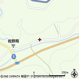 徳島県三好市池田町佐野初作周辺の地図