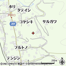 徳島県三好市池田町中西コヤシキ952周辺の地図