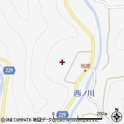 奈良県吉野郡下北山村上桑原340周辺の地図