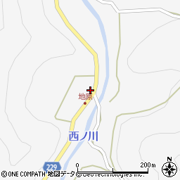 奈良県吉野郡下北山村上桑原38周辺の地図