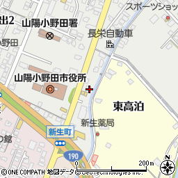 西中国信用金庫小野田支店周辺の地図