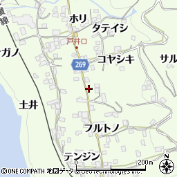 徳島県三好市池田町中西コヤシキ983周辺の地図