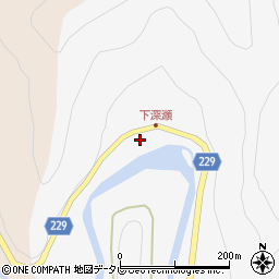 奈良県吉野郡下北山村上桑原57周辺の地図