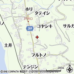 徳島県三好市池田町中西コヤシキ985周辺の地図