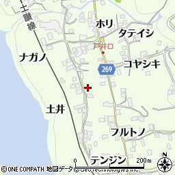 徳島県三好市池田町中西コヤシキ1009周辺の地図