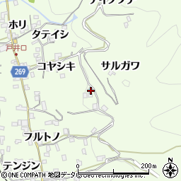 徳島県三好市池田町中西コヤシキ944周辺の地図