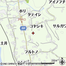 徳島県三好市池田町中西コヤシキ1001周辺の地図
