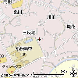 徳島県小松島市日開野町三反地周辺の地図
