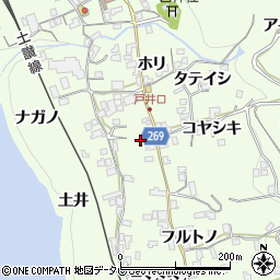 徳島県三好市池田町中西コヤシキ1018周辺の地図