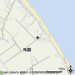 徳島県小松島市和田島町外開周辺の地図